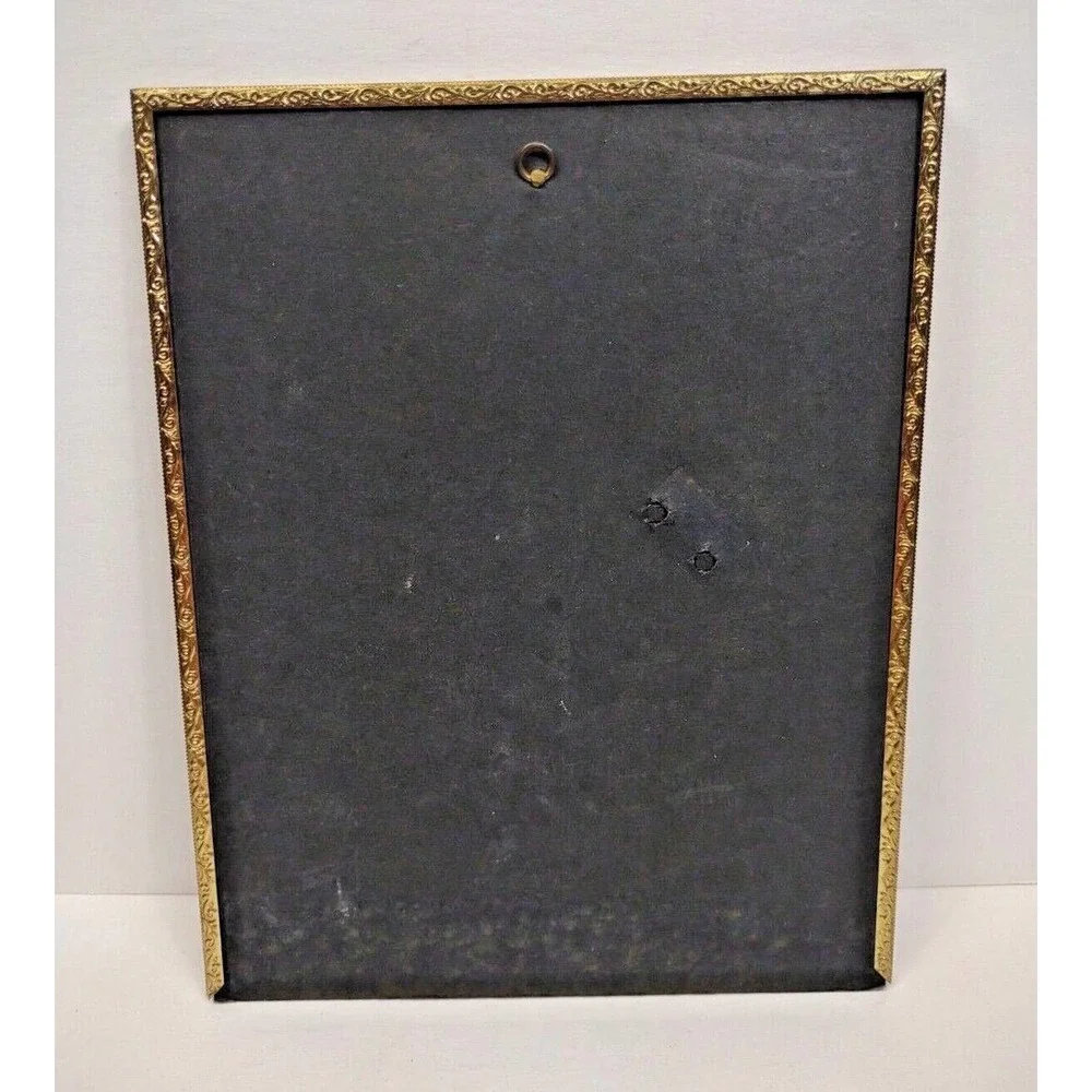 Vintage Brass Metal Photo Picture Frame Ornate 8 x 10" Guilded - Picture 4 of 6